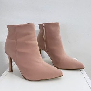 [VIZZANO] Nobuck Nice Glam ROSA heel bootie. Size 7.